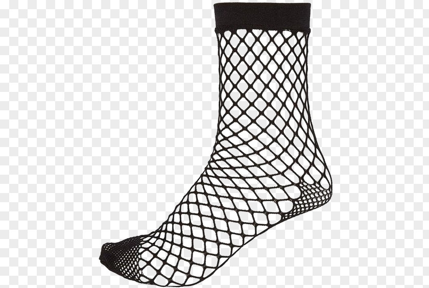 Sock Fishnet Stocking Anklet Undergarment PNG Undergarment, Mesh socks clipart PNG