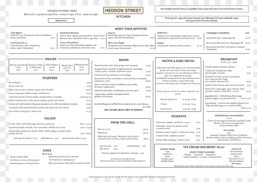 A Restaurant Menu List Document Line PNG