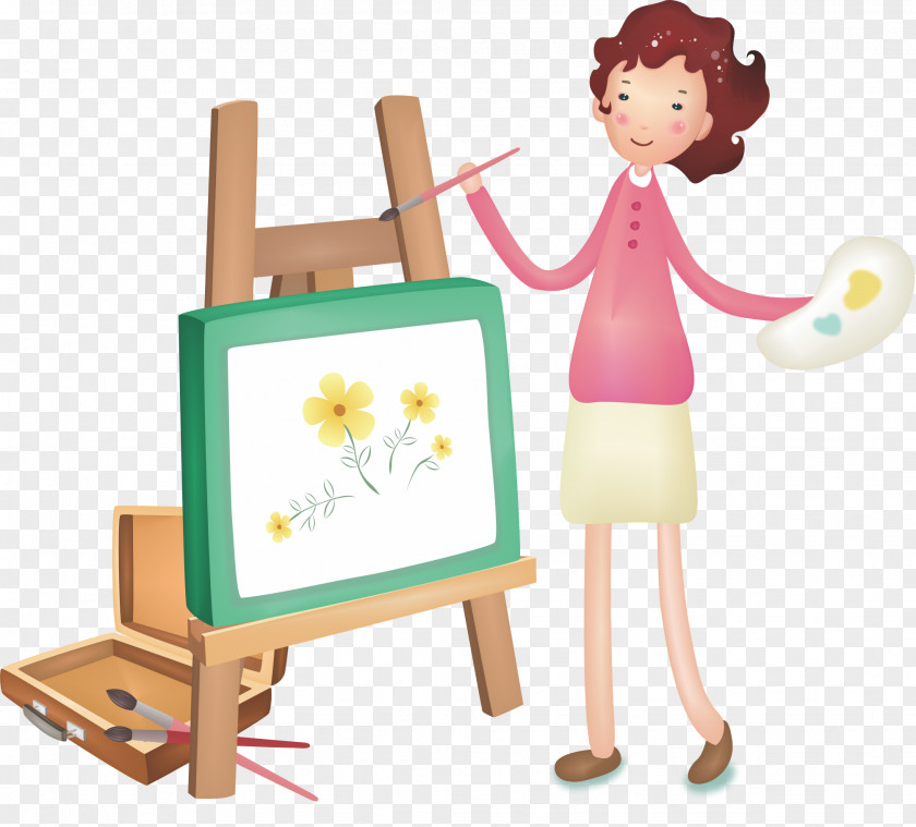Painted Children Child Painting Toy PNG