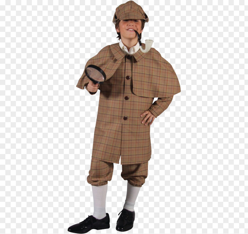 Child Sherlock Holmes Costume Party Halloween Clothing PNG