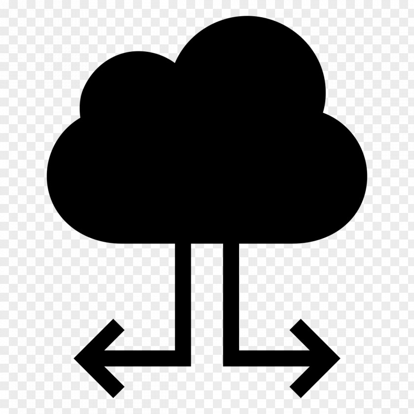 Cloud Computing Arrow Symbol PNG