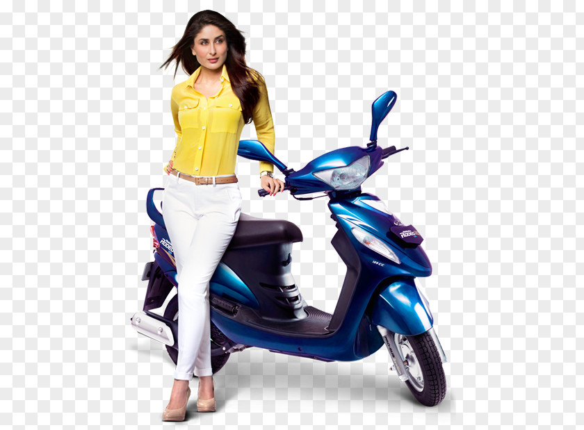 Kareena Kapoor Scooter TVS Scooty Motorcycle Mahindra Rodeo Two Wheelers PNG