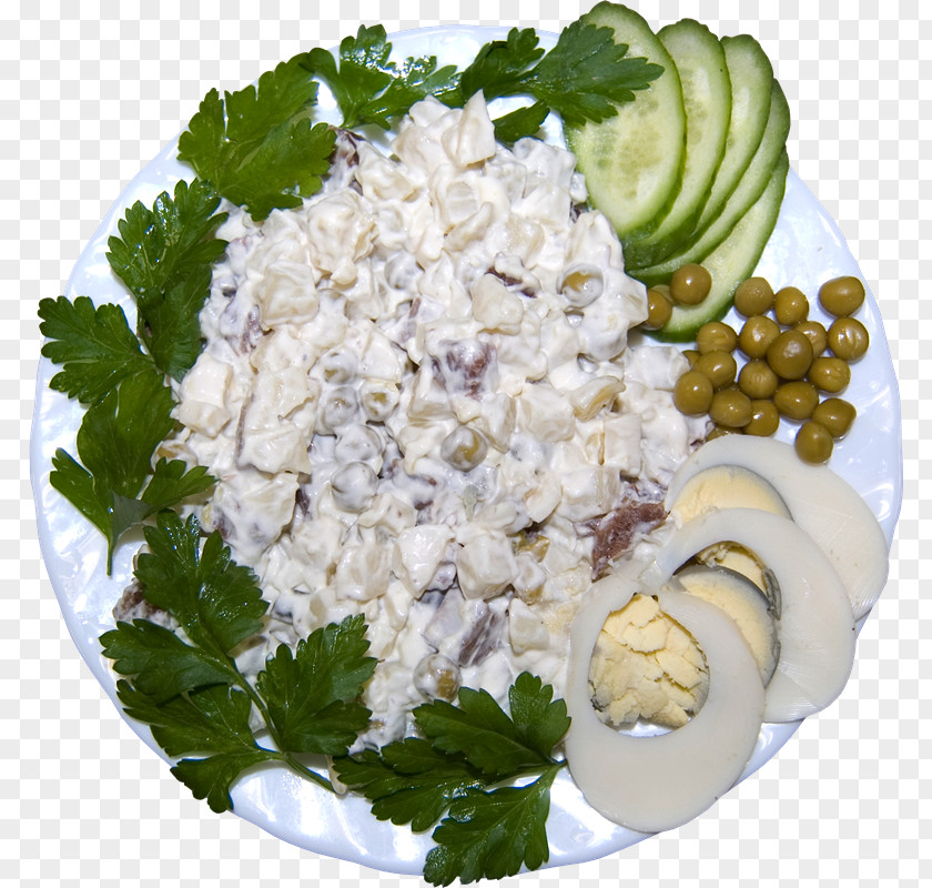 Platos Olivier Salad Leaf Vegetable Recipe Dressed Herring PNG