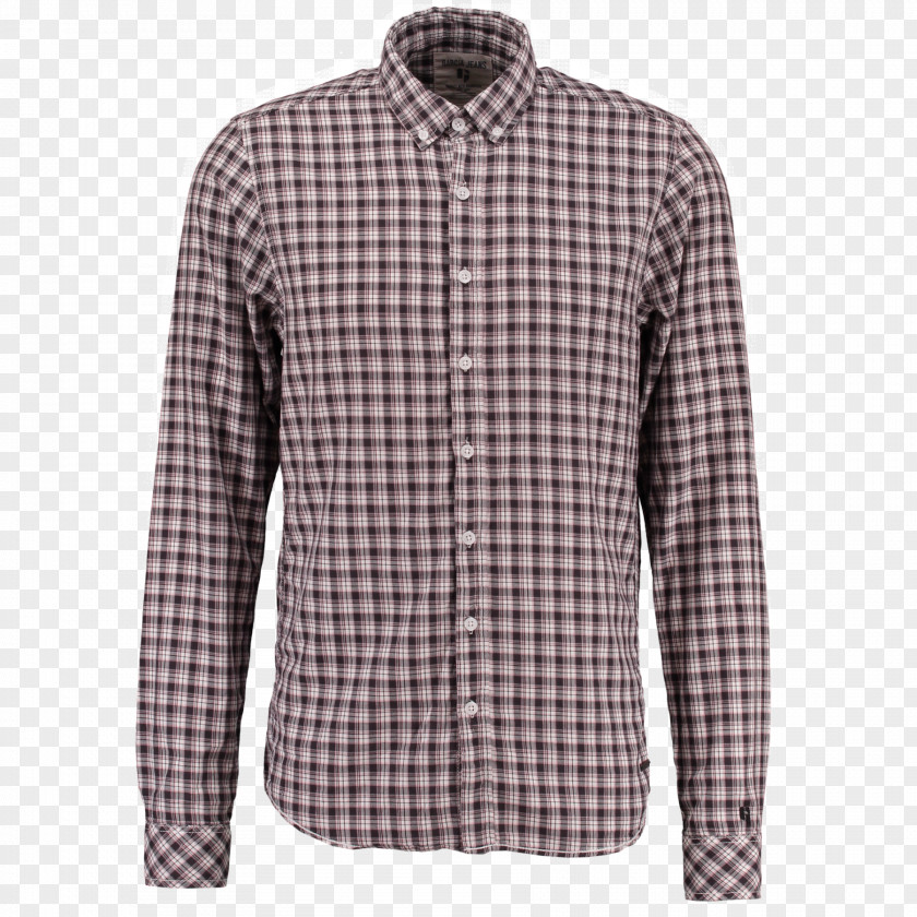 T-shirt Long-sleeved Gingham Dress Shirt PNG
