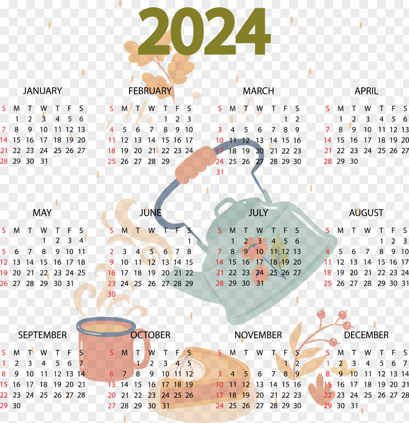 Calendar Day Of Week Week Gregorian Calendar Calendar Year PNG