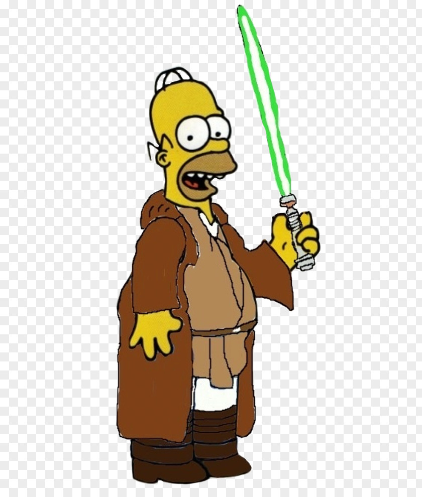 Homer Simpson Luke Skywalker Bart Ki-Adi-Mundi Jedi PNG