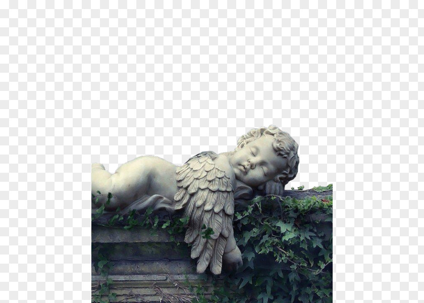 Angel Cherub Guardian Child Garden Ornament PNG