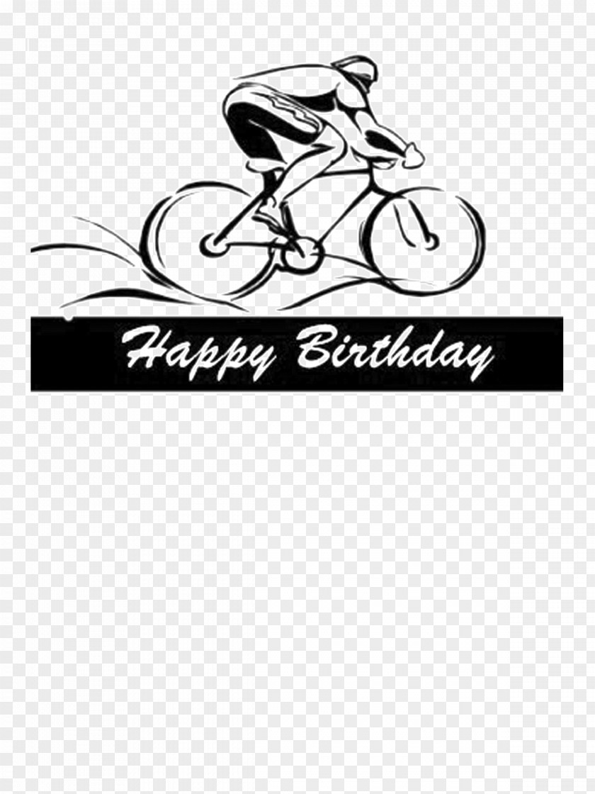 Bicycle Happy Birthday Cycling Greeting & Note Cards PNG