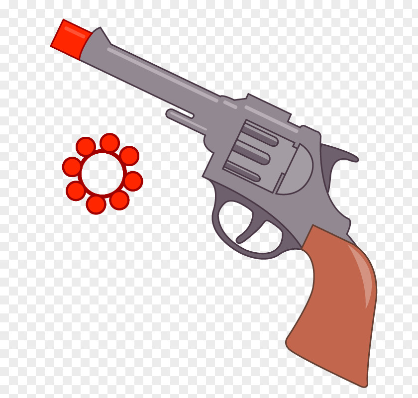 Cowboy Toy Revolver Firearm Illustrator Clip Art PNG