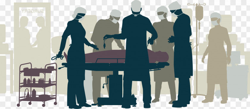 Doctors And Nurses Operating Table Silhouette Theater Surgery Surgeon Stock Photography PNG