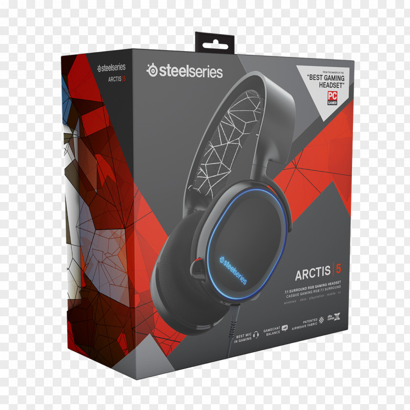 Headphones SteelSeries Arctis 5 7.1 Surround Sound 7 3 PNG