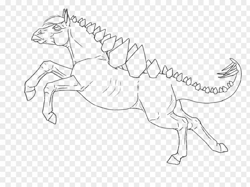 Mud Horse Carnivora Mustang Line Art Mammal Drawing PNG