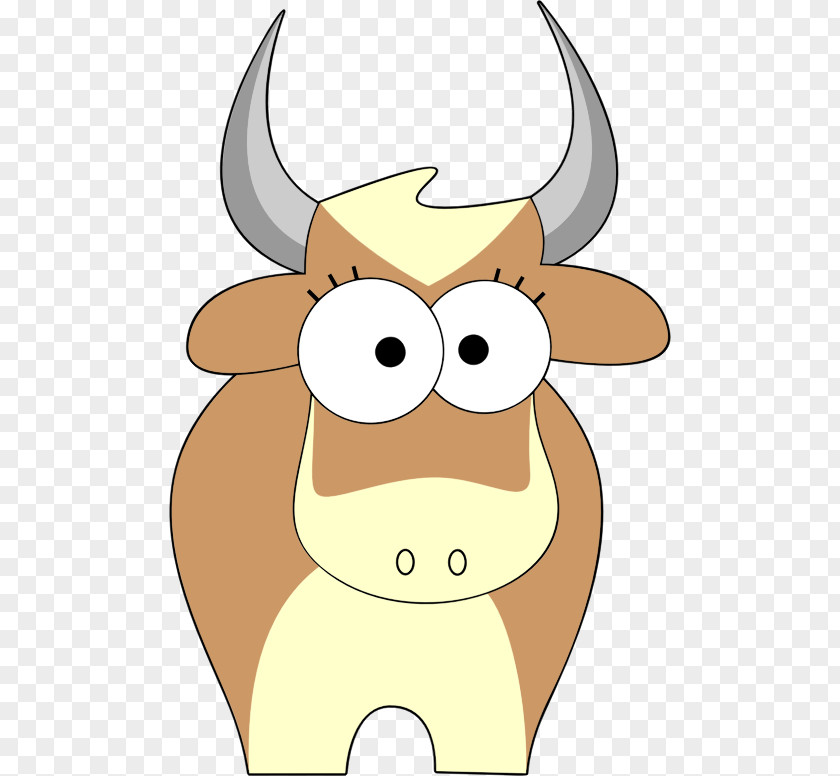Cartoon Character Highland Cattle Simmental Zebu Clip Art PNG