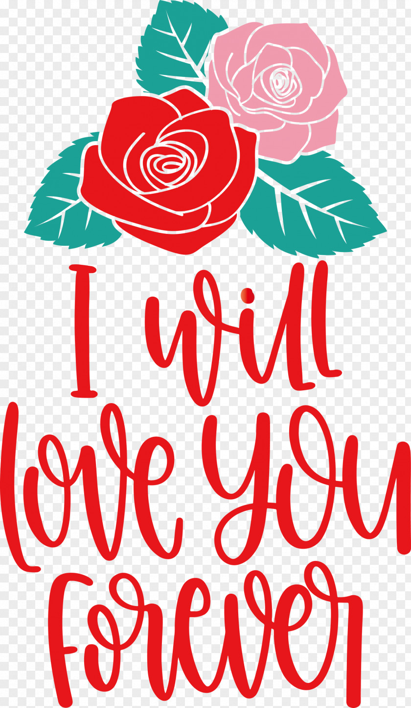 Love You Forever Valentines Day Quote PNG