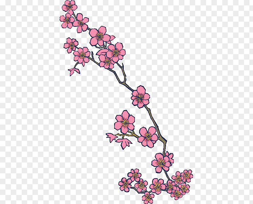 Cherry Blossom Vector Tattoo Flash Irezumi PNG