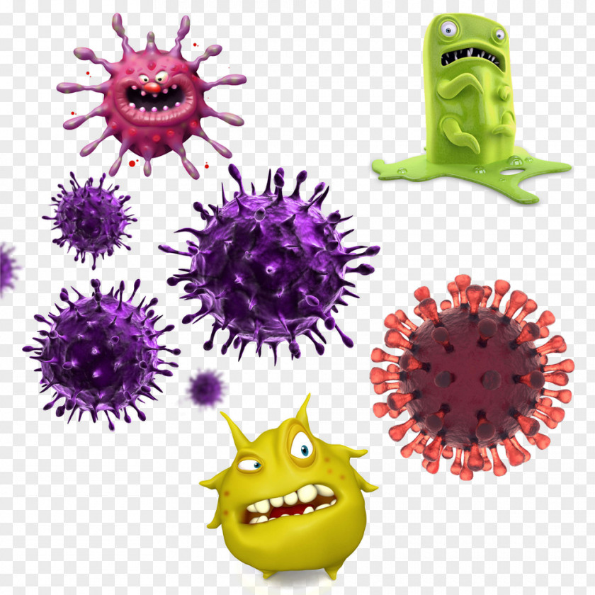 Creative Cartoon Monster Viruses Virus Bacteria Infection PNG