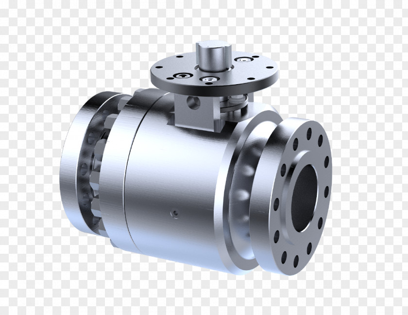 Seal Ball Valve Trunnion Flange PNG