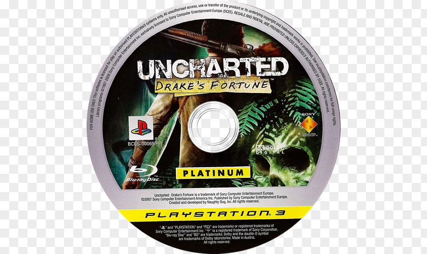 Sony Uncharted: Drake's Fortune PlayStation 3 Naughty Dog Compact Disc PNG