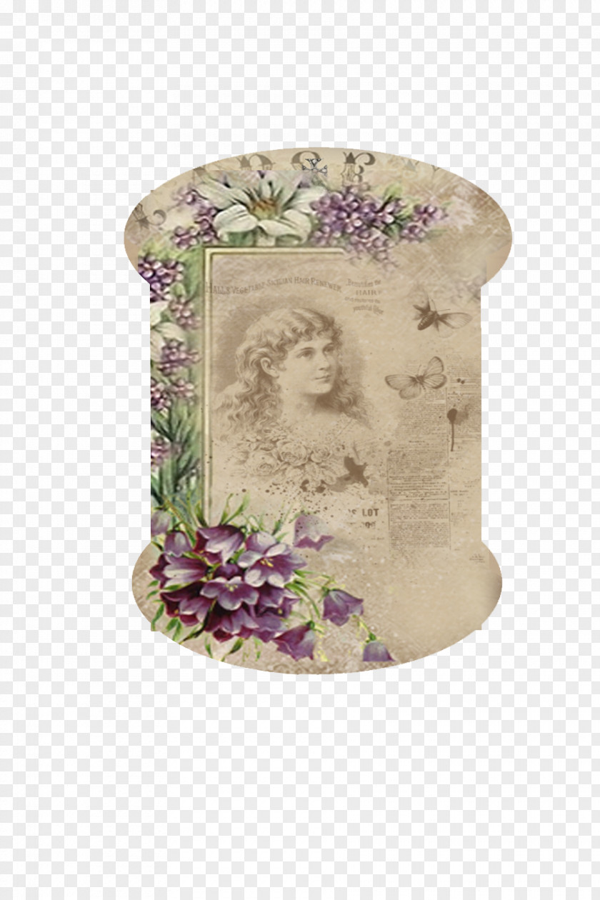 Vintage Lace Lavender Lilac Purple Violet Flowerpot PNG