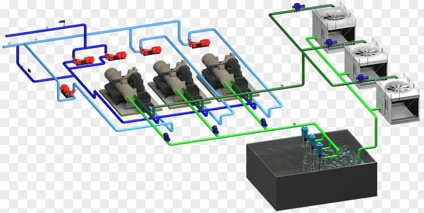Water Chiller Chilled Piping PNG