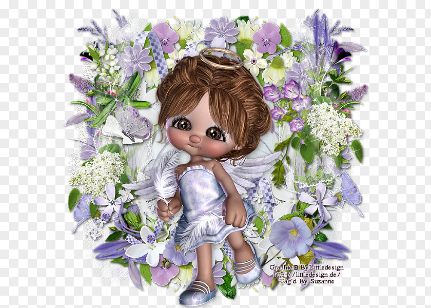 Fairy Floral Design Lilac Doll PNG