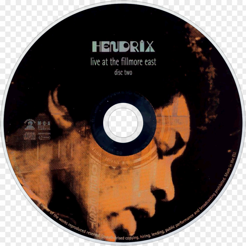 Jimi Hendrix Compact Disc Blue Wild Angel: Live At The Isle Of Wight Fillmore East Music PNG disc at the of Music, hendrix clipart PNG