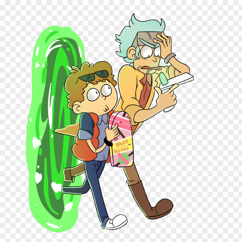 Rick And Morty Sanchez Smith Back To The Future Drawing PNG