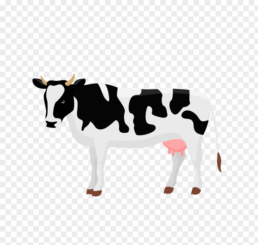 Vector Cow Dairy Cattle Automatic Milking Illustration PNG