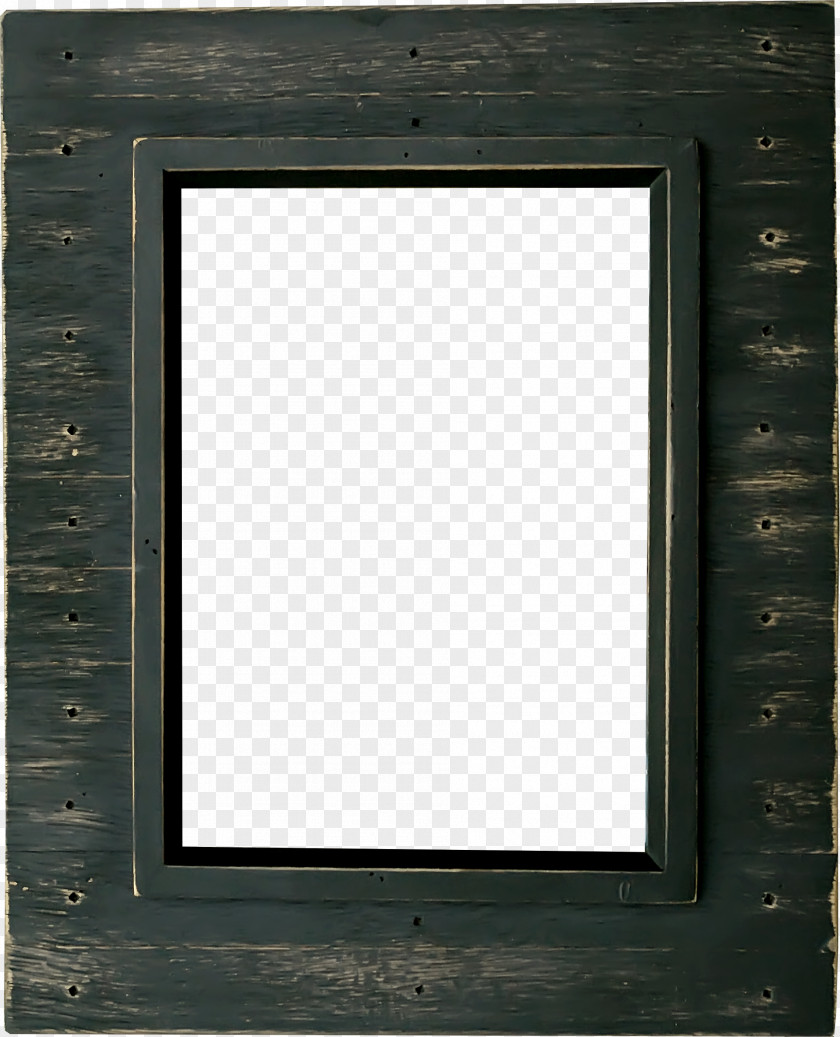 Beautiful Black Wood Frame Window Picture Square, Inc. Pattern PNG