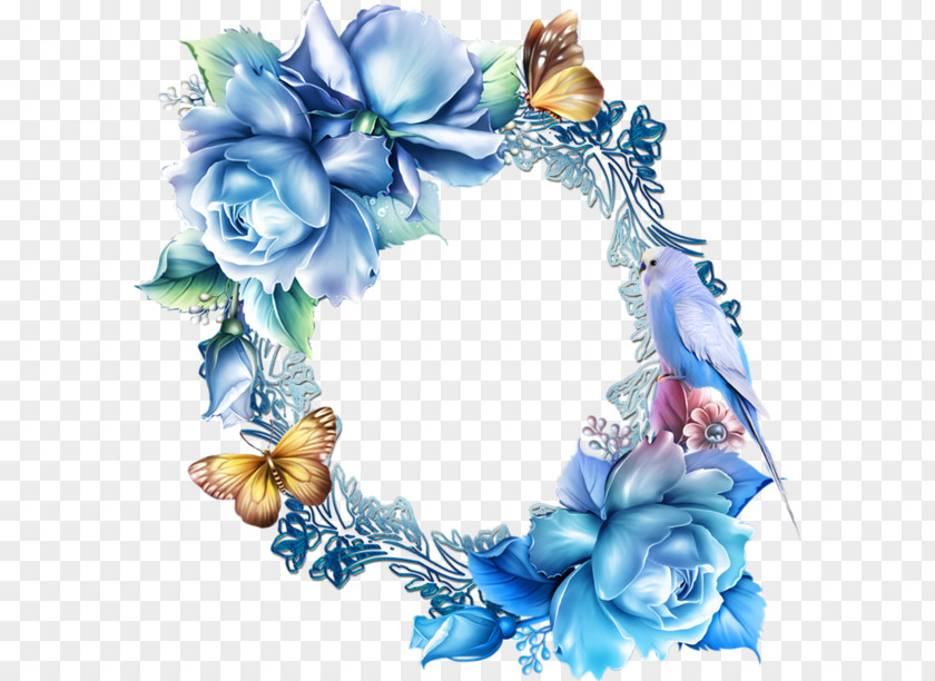 Harbor Seal Paper Flower Blue Rose PNG