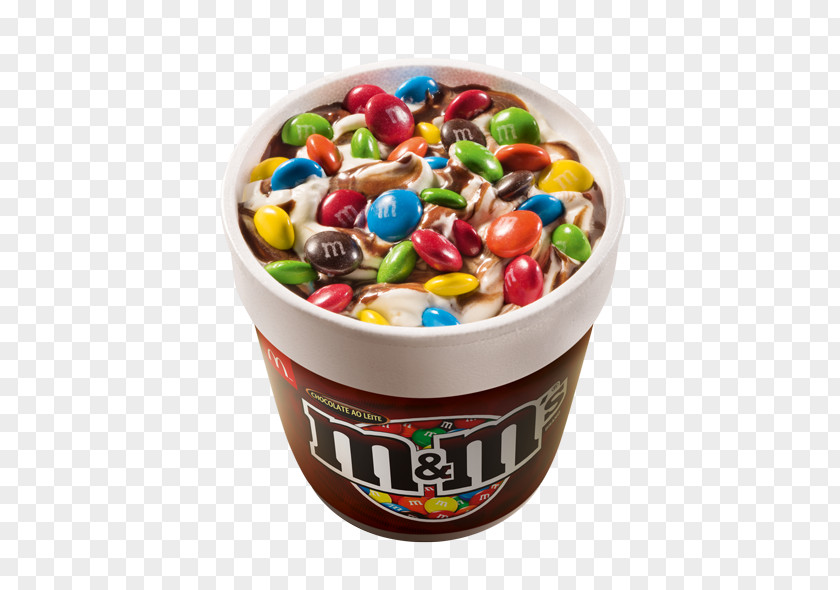 Ice Cream McDonald's McFlurry With M&M's Candies Cones Frosting & Icing PNG