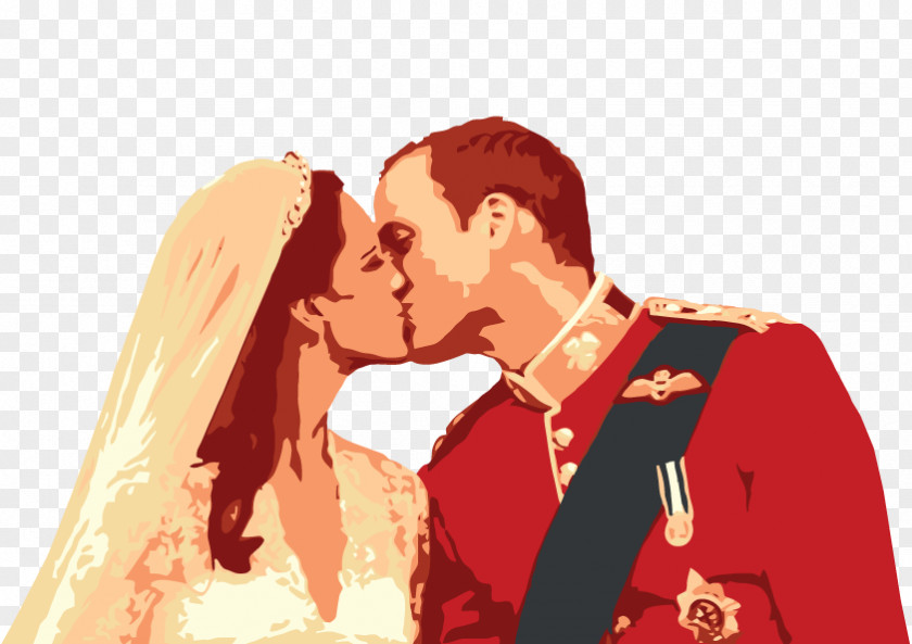 Vector Kissing Clarence House Wedding Of Prince William And Catherine Middleton Free British Royal Family PNG