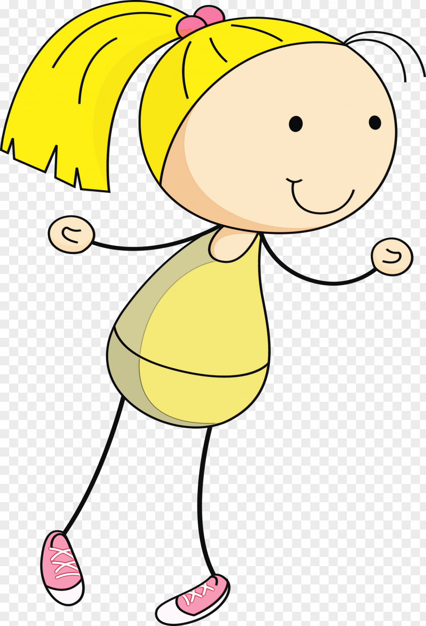 Cartoon Character Yellow Plants Line PNG
