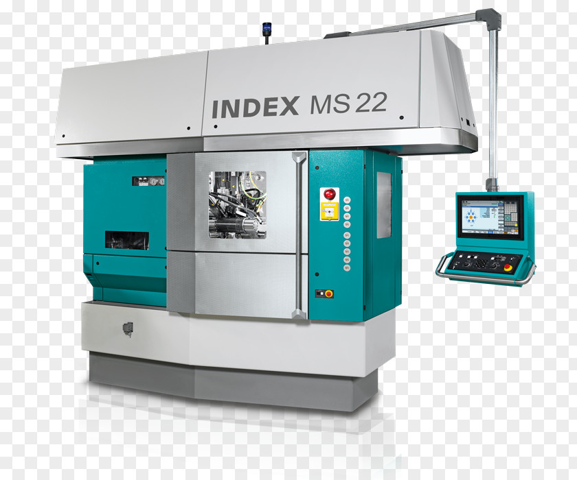 Spindle Lathe Machine Tool Computer Numerical Control Machining Index-Werke PNG