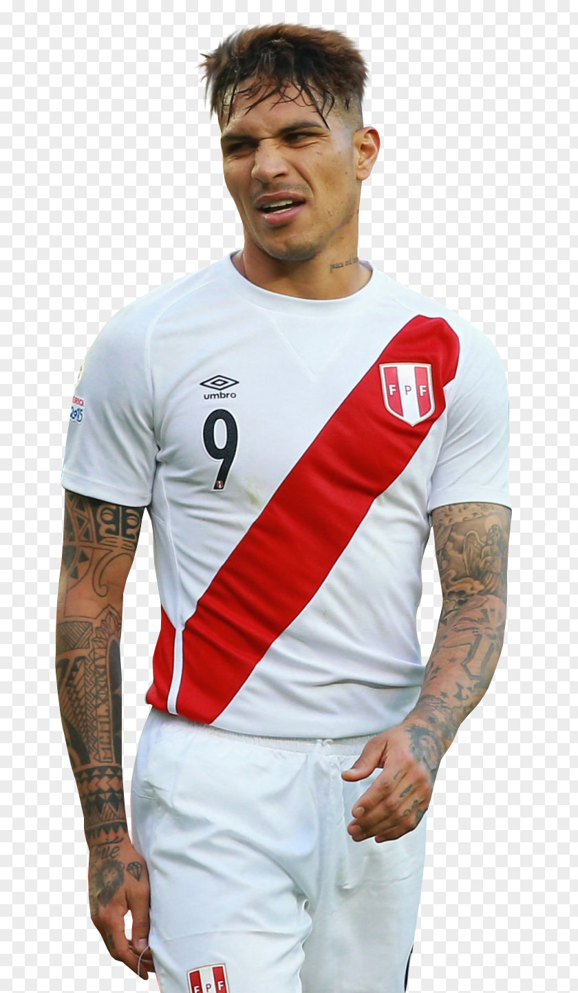 Football Paolo Guerrero Peru National Team Jersey Soccer Player PNG