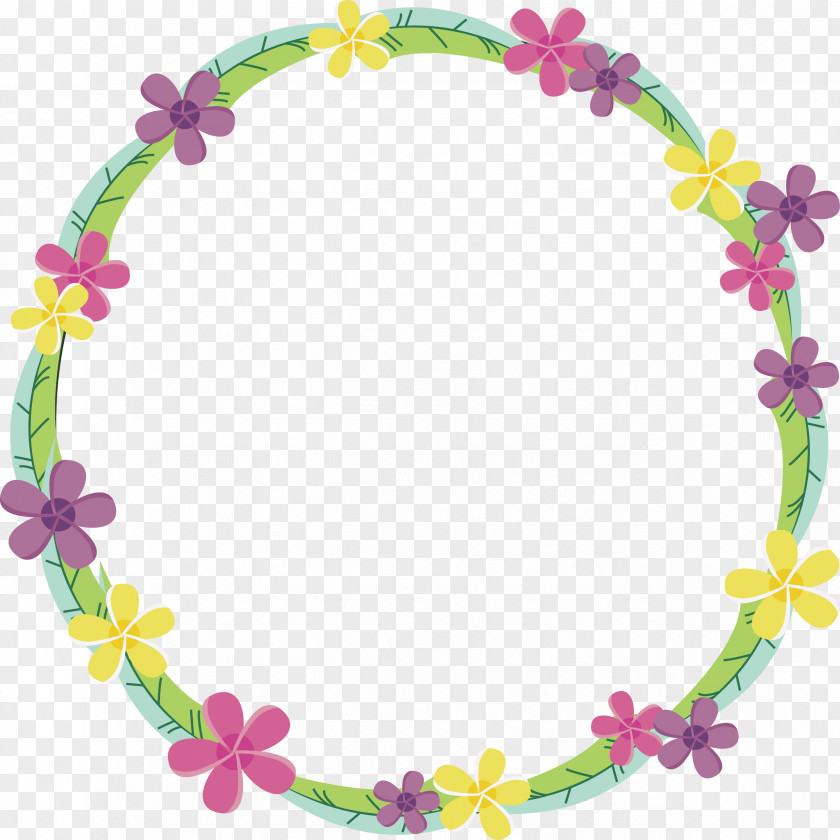Small Fresh Floral Decorative Frame Design Picture PNG