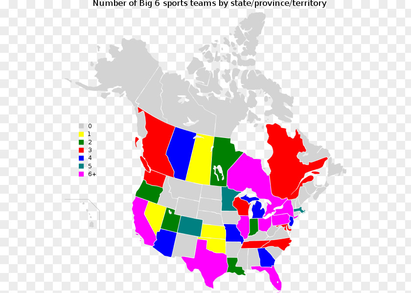 Sport Team United States Canada MLB U.S. State Map PNG