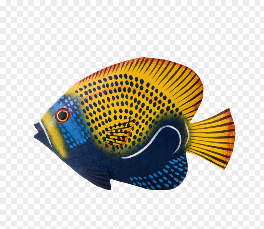 Yellow Fish Sculpture Stock Photography PNG