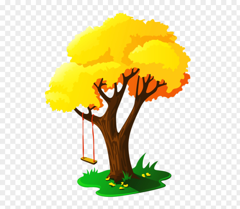 Yellow Trees Tree Paper Clip Art PNG