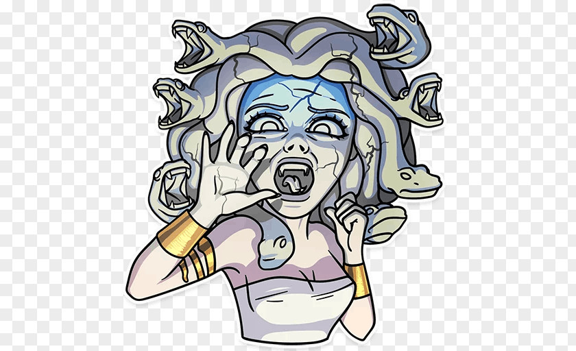 Medusa Jellyfish Sticker Gorgon Telegram PNG