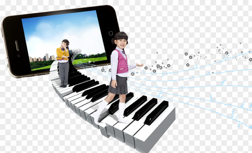People On The Piano Keys Download Poster PNG