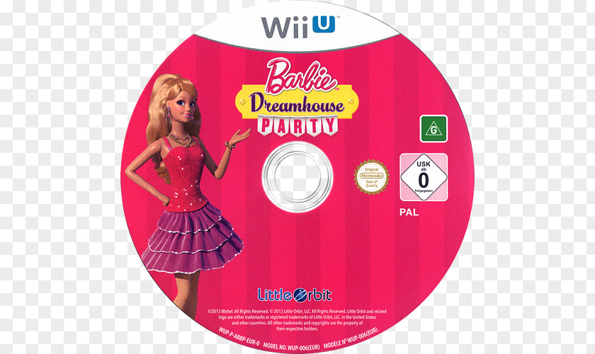 Barbie Wii U Party And Her Sisters: Puppy Rescue Compact Disc PNG