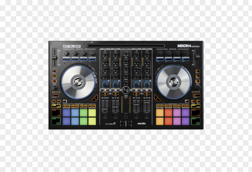 Dj Console DJ Controller Disc Jockey Djay Reloop Mixon-4 Audio Mixers PNG