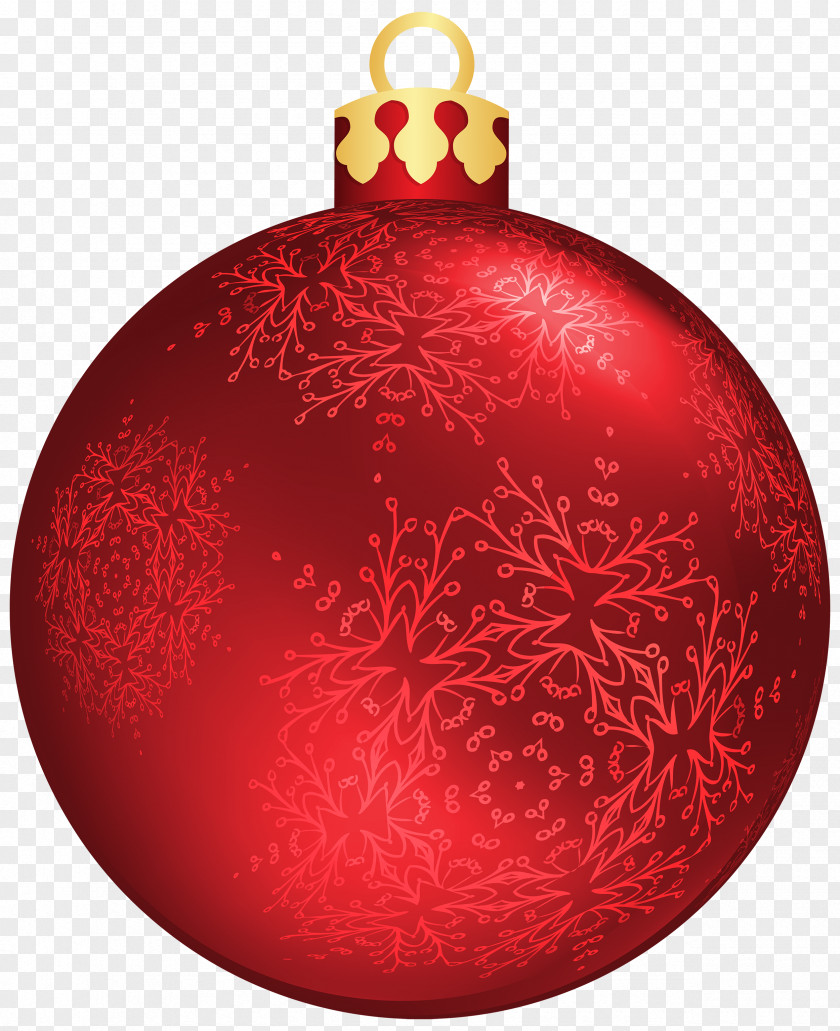 Red Christmas Balls Ornament Decoration Clip Art PNG