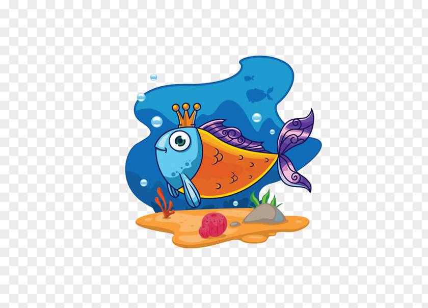 Seabed Fish Cartoon Clip Art PNG