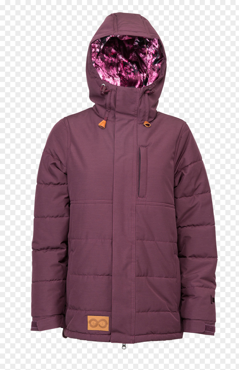 Women Jacket Hood Pocket Zipper Lining PNG