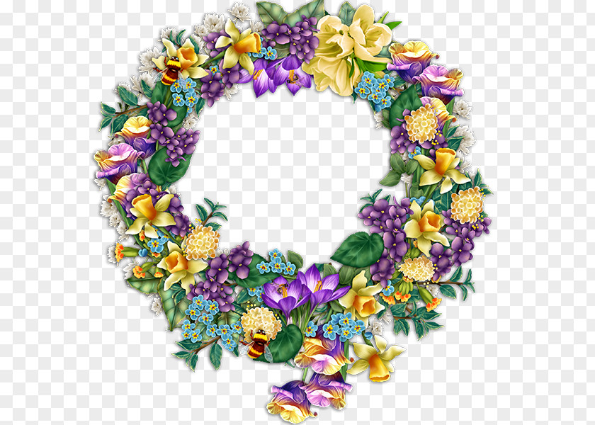 Design Floral Wreath Cut Flowers Lei PNG
