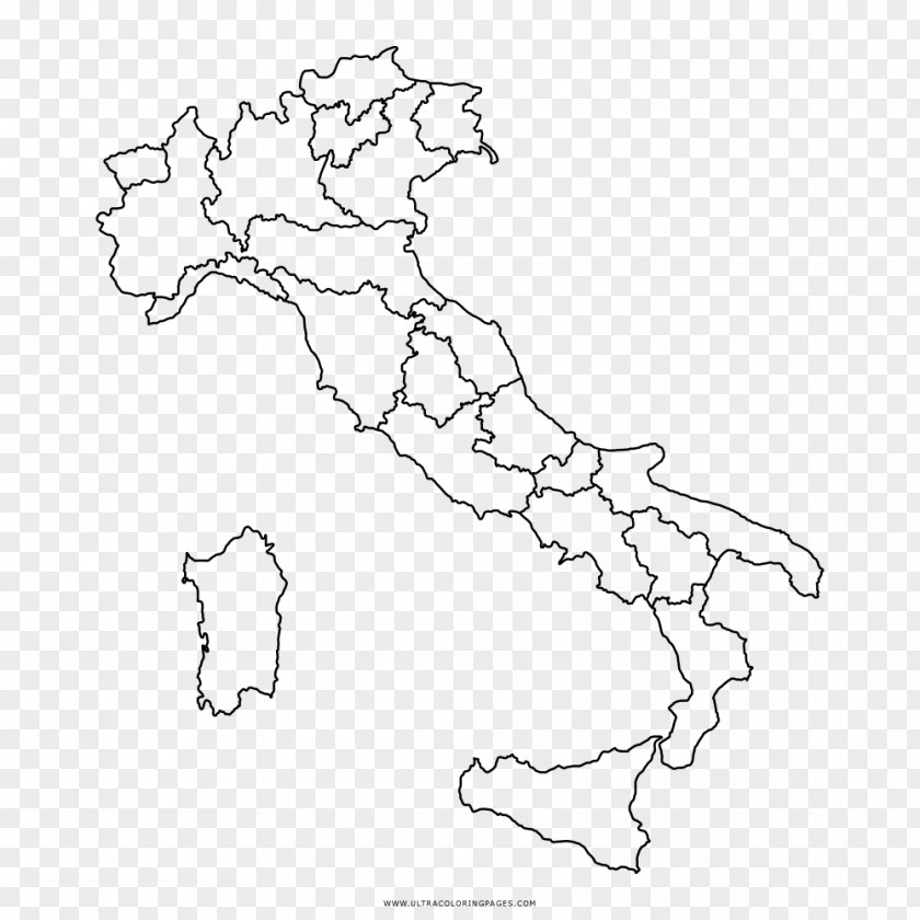 Map Regions Of Italy Coloring Book United States Simonetti Andrea PNG