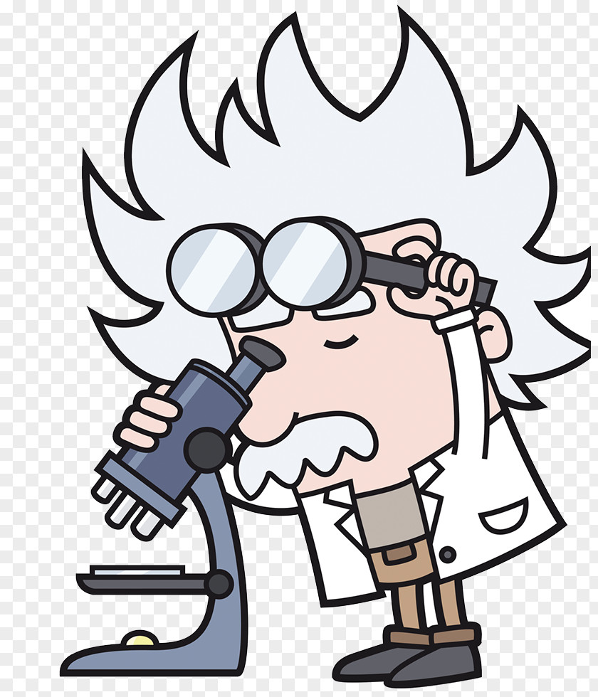 Cartoon Scientist Microscope Clip Art PNG