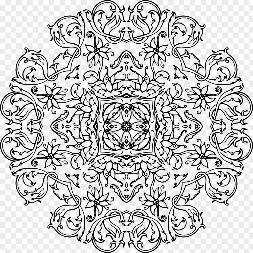 Islamic Ornament Black And White Visual Arts Drawing PNG